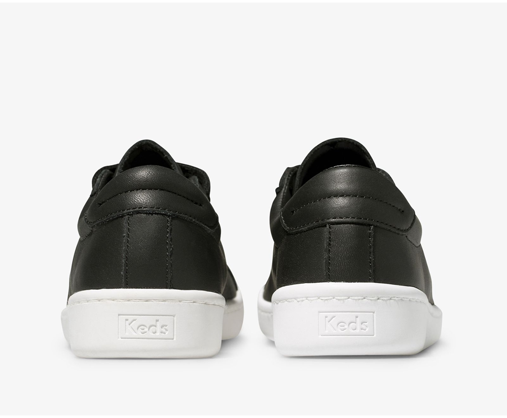 Keds Sneakers Black - Ace Leather - Womens OAEWGR-280